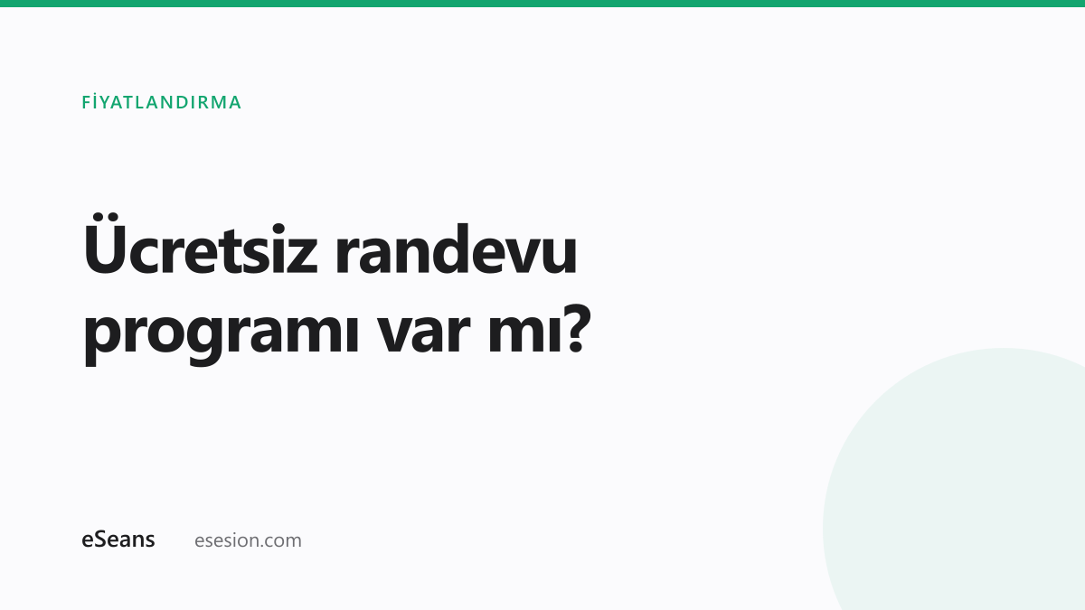 Ücretsiz randevu programı seçenekleri